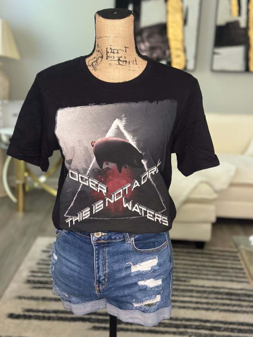 Roger Waters This Is Not A Drill Tour T-Shirt Size S Black Concert Graphic